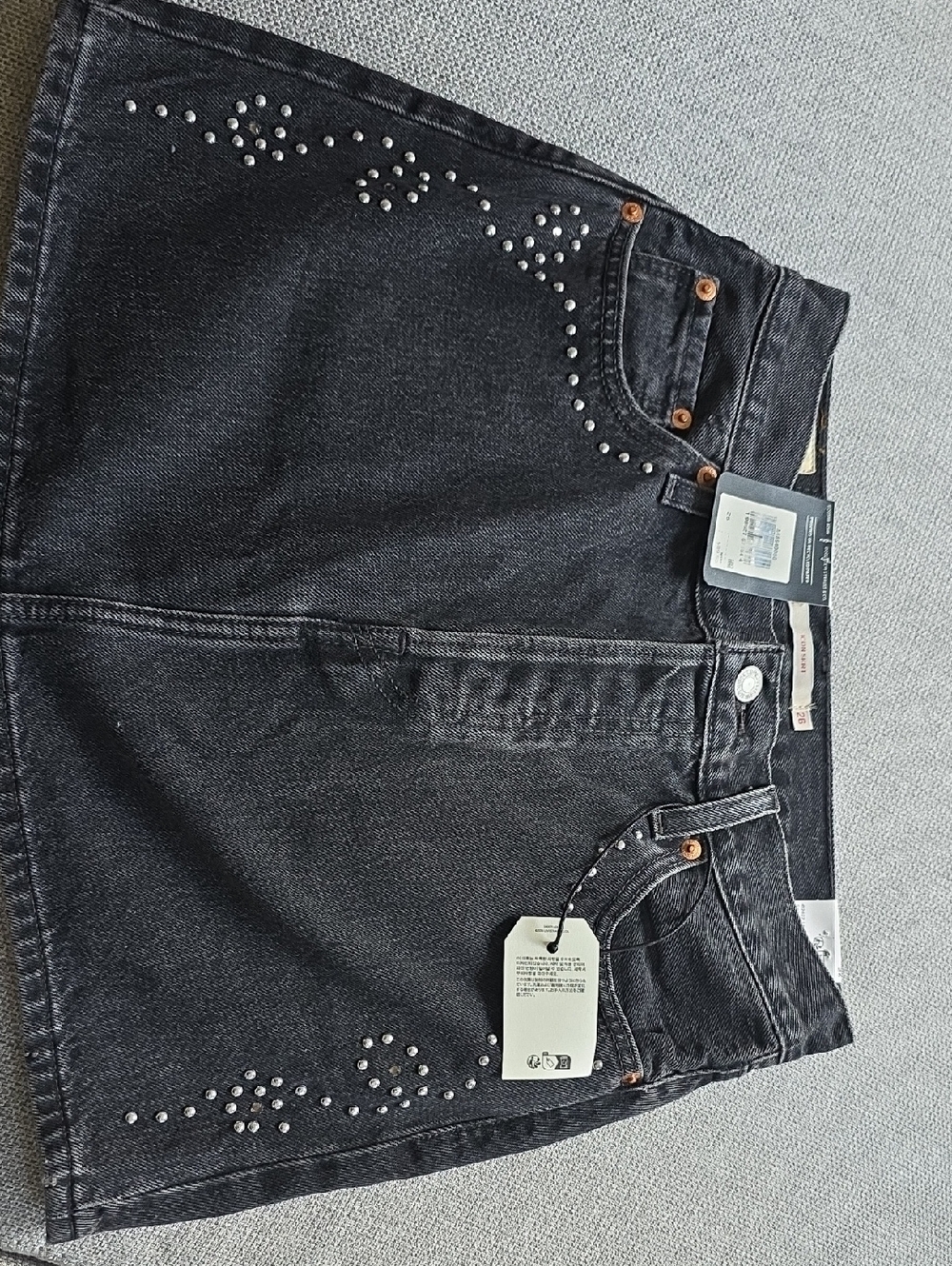 Levi's Black Studded Denim Skirt